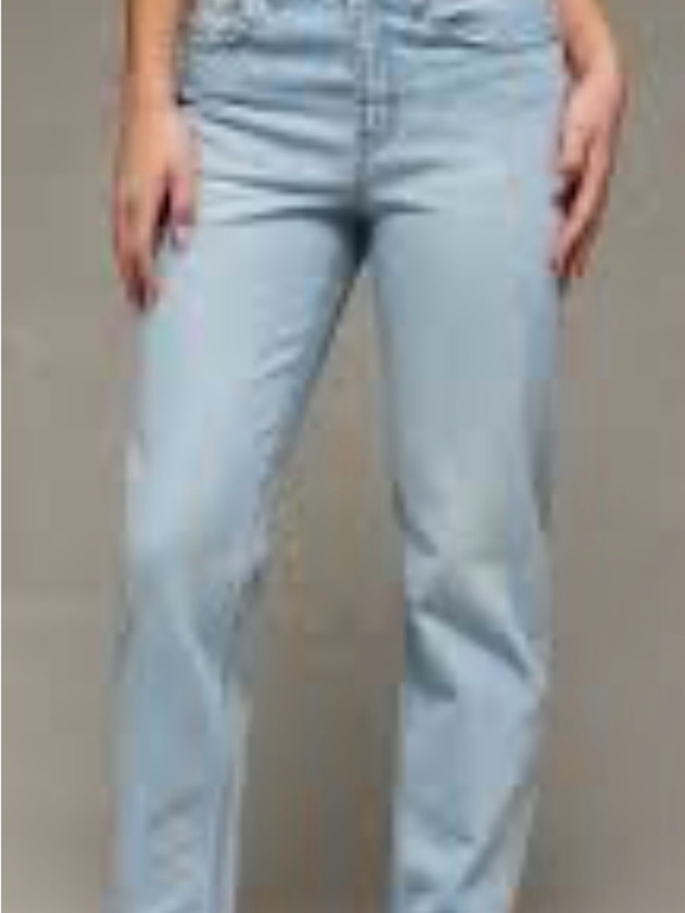 American Eagle Outfitters Light Blue High-Rise Straight Jeans